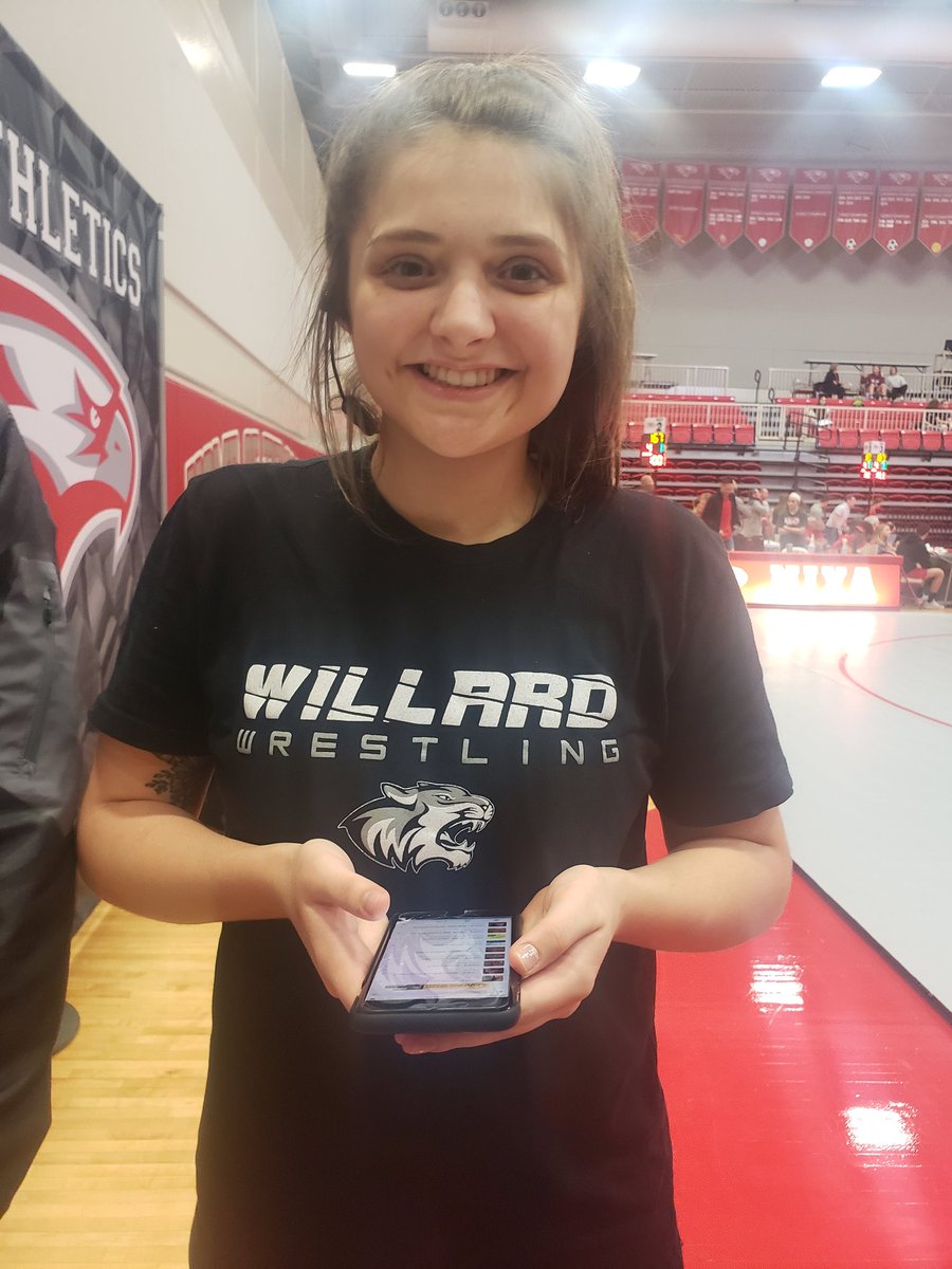 willardboosters's tweet photo. Congratulations to Gracie Lawhon @g_lawhon...Willards first ever Womens wrestling state qualifier! Shes about to wrestle for the district title! #itsgoodtobeatiger #makinghistory https://t.co/3TLYZiYndv