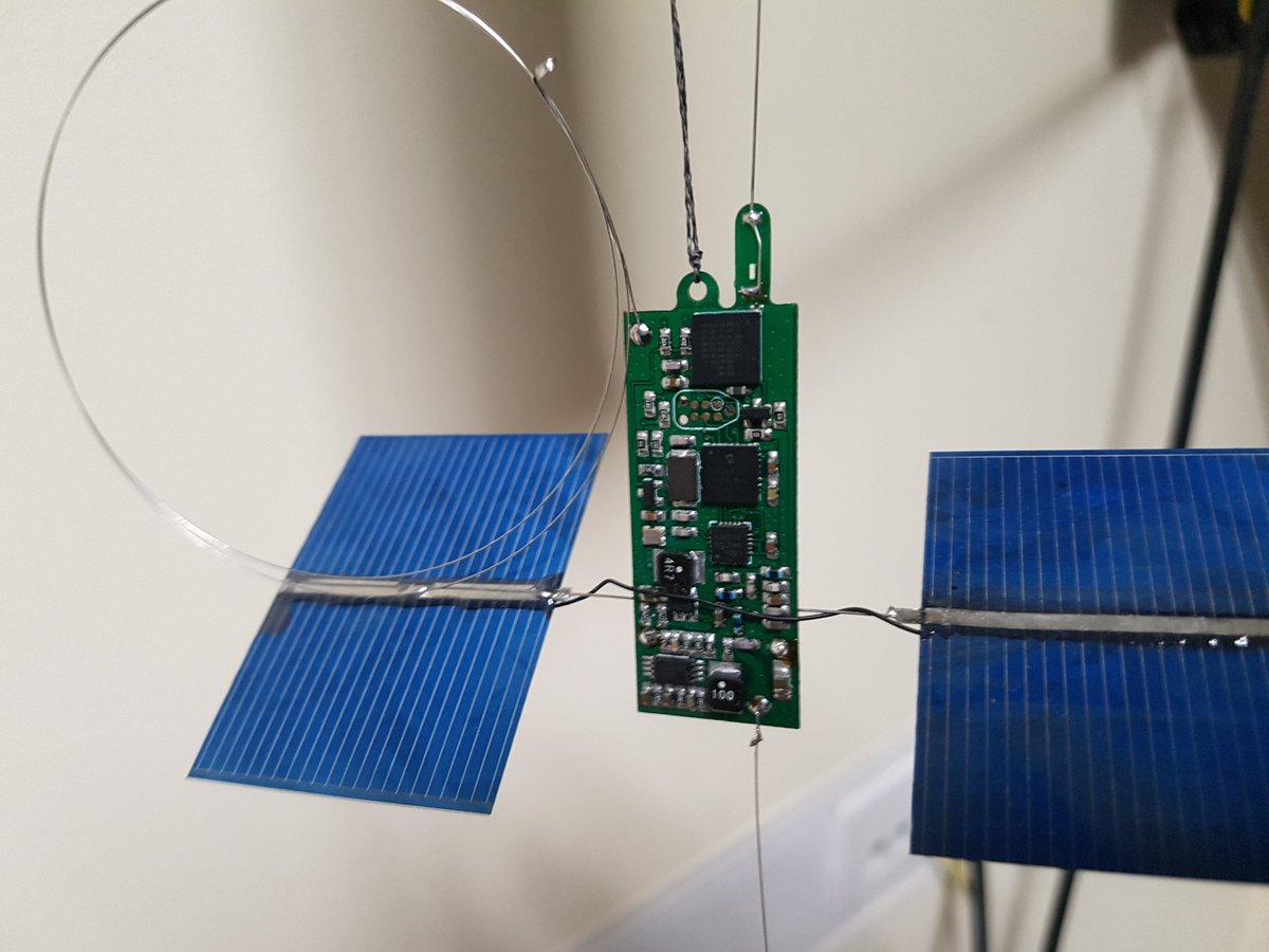 SP9UOB's tweet photo. 5.3 gram solar powered #picoballoon payload with #aprs and #ukhas telemetry is waiting to be launched with regular 36'' party balloon. 
#hab #hamradio #ARHAB #NearSpace https://t.co/kCJo8n3RLD