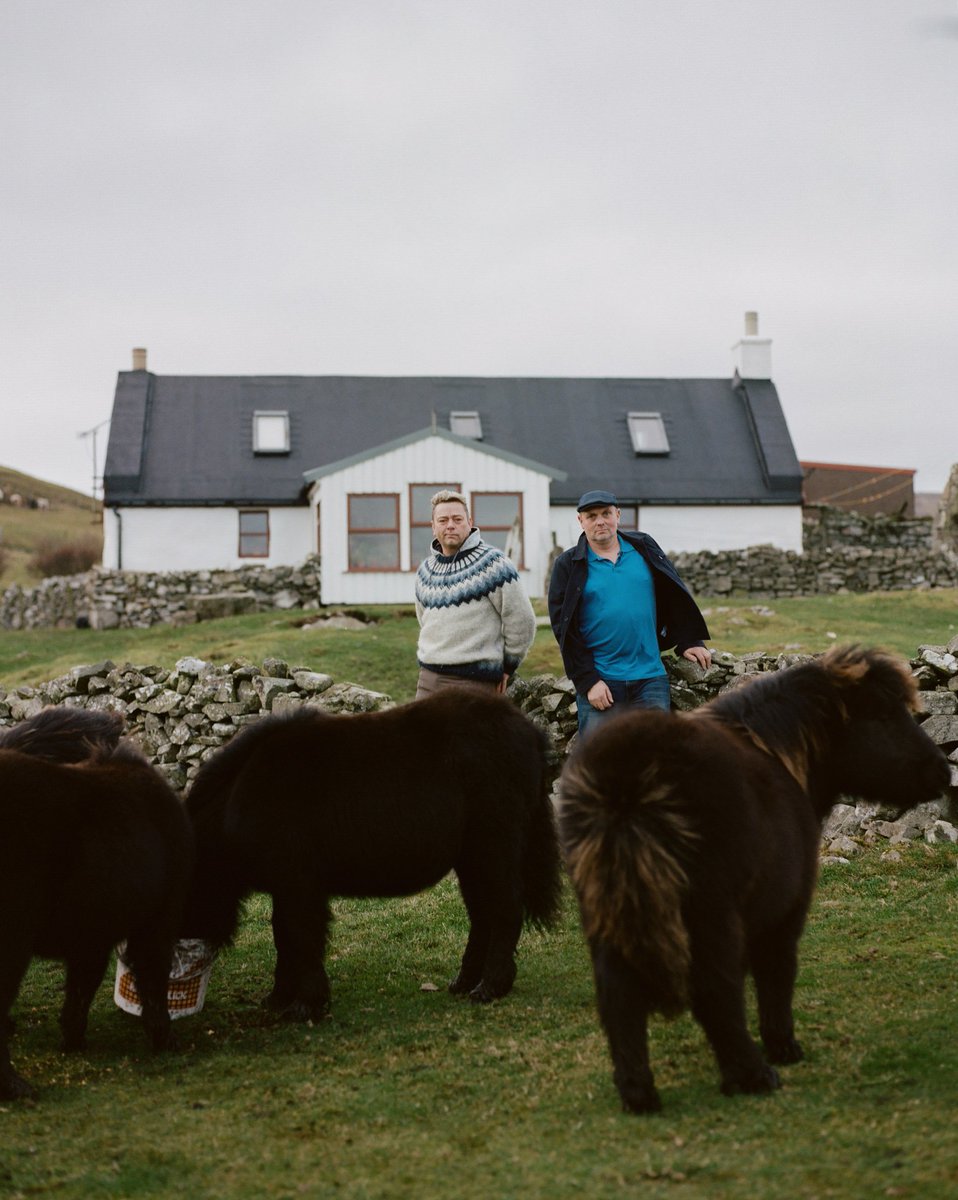 PromoteShetland's tweet photo. Bjorn and his partner Tore have 65 standard and miniature #Shetland ponies, and a little crofthouse filled with rosettes and trophies thanks to competition wins at agricultural shows.

Read on to learn how they have made Shetland their home:  
https://t.co/sGvpcB2Sb6 https://t.co/3501LjTYqm