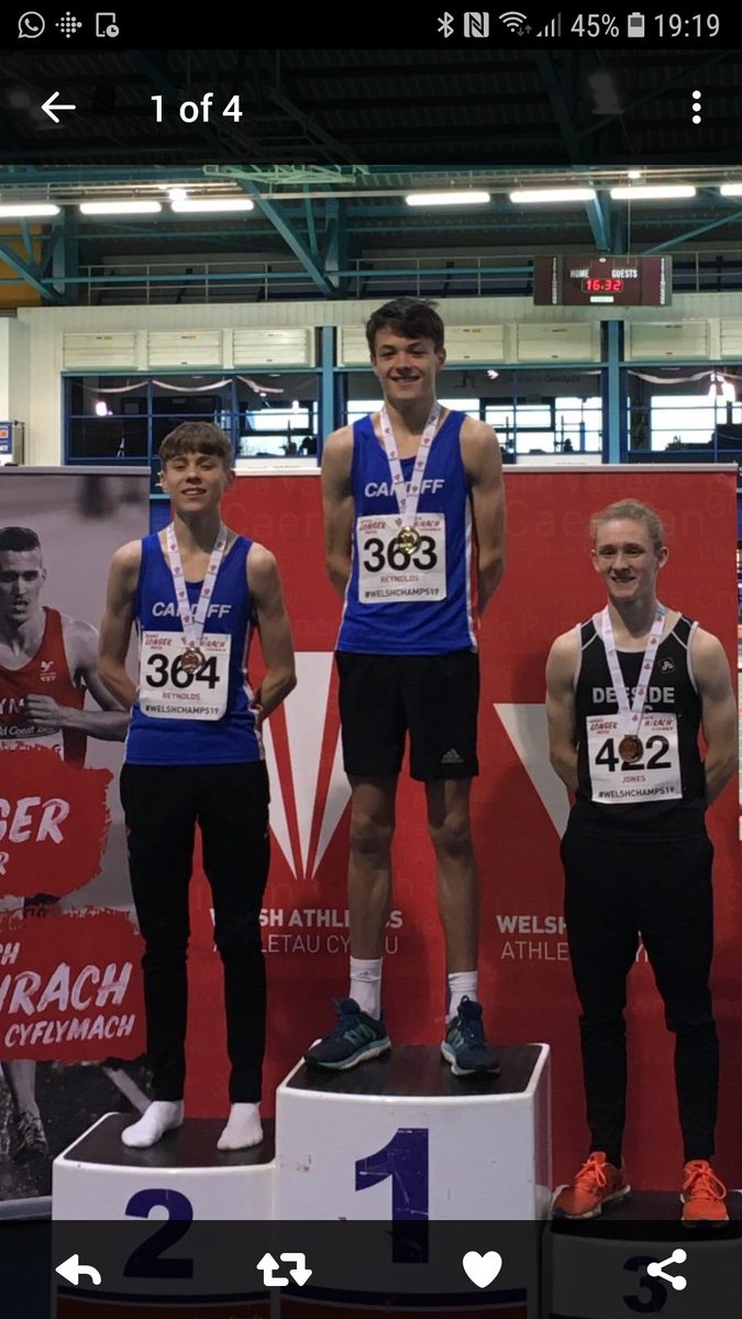 Bronze for James in 1500m Welsh Indoor Championships ..not his prefered distance ...still getting back on form... #proud  <a href="/argoed_PE/">Argoed HS PE</a>