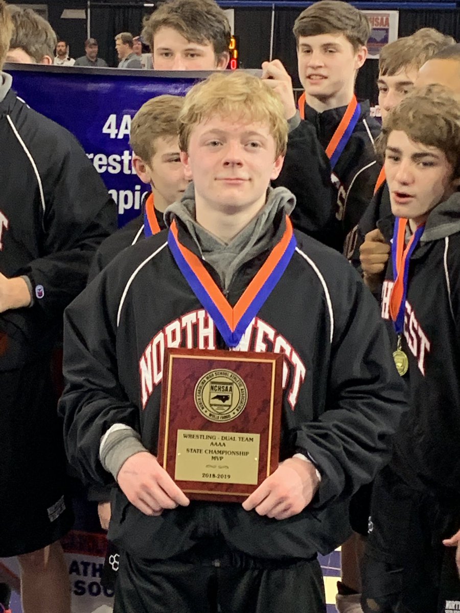 Riley Edwards from <a href="/NWGHS/">NWHS Vikings</a> is the 4A Most Valuable Wrestler! #NCHSAAWRES