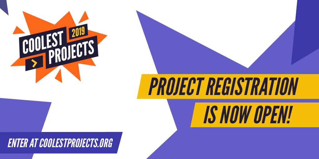 CoolestProjects's tweet image. The countdown for registering your projects for Coolest Projects 2019 is on!

Registration deadlines:  
UK - February 10th 
USA - February 15th 
International - April 14th  

Register your idea now and get working on building a project for our world leading showcase this year!