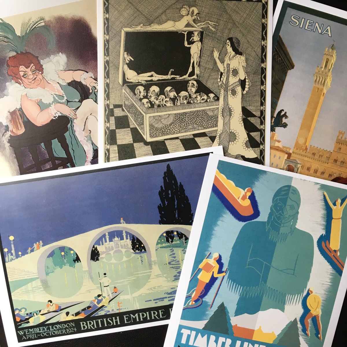 DianaSironi's tweet photo. Eye Candy arrived today #thankyou @SwannGalleries!
p.s. you found my doppelgΓ€nger in Eddy Was a Lady #alansonbwalker
Chest of Goblins #emilyford
Unknown #siena
British Empire Exhibition #fredabeard
Timberline Lodge #kennethwhitley
#swann #swanngalleries @PomegranateComm https://t.co/3rn2bL9Qrx
