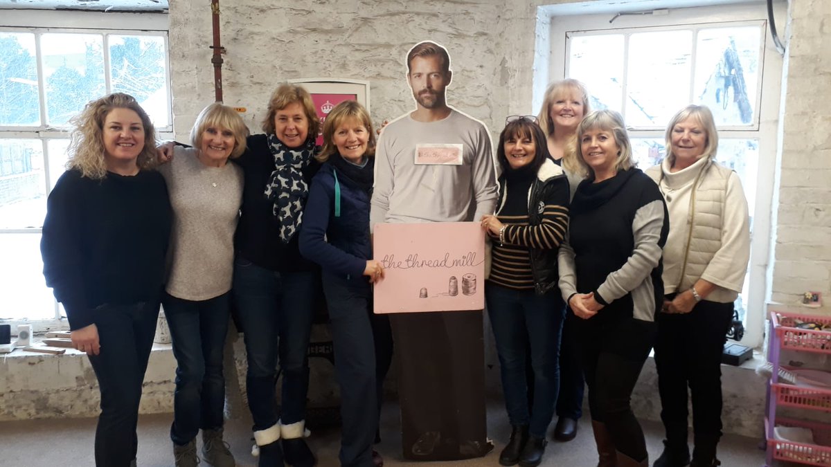mill_thread's tweet photo. @sewingbee @BBCTwo The ladies of The Thread Mill Hayfield can't wait to watch!!!!! https://t.co/AXdfPOY8DY