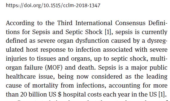 cclm_degruyter's tweet photo. Just published online: an Editorial from CCLM's Associate Editor Giuseppe Lippi: #Sepsis biomarkers: past, present and future https://t.co/38aPckQAYf https://t.co/IMEDJJxs7N