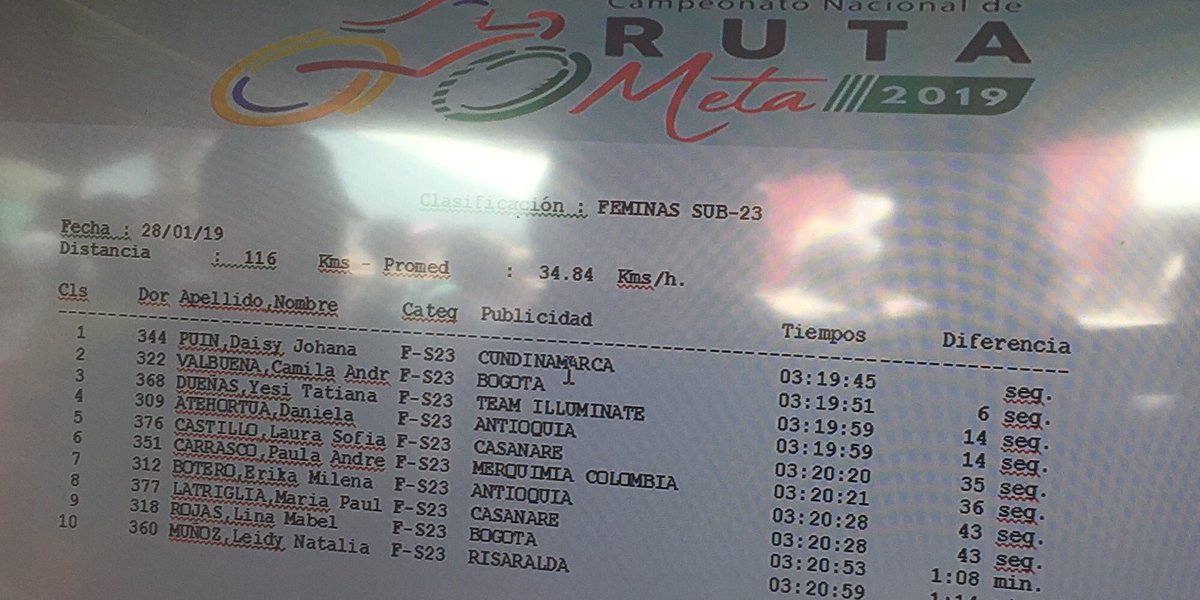 She did it! 👍<a href="/tatianaduenas31/">Tatiana Dueñas</a>  won the bronze medal in the U23 Colombian Nationals road race. Grande Tatta! 👏👏👏 #illuminatethebike #NacionaldeRuta2019