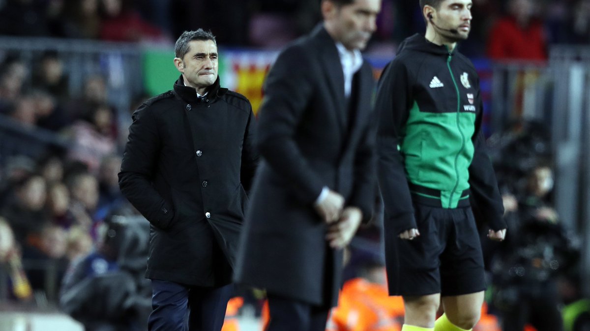 Ernesto Valverde, durante el partido ante el Valencia.