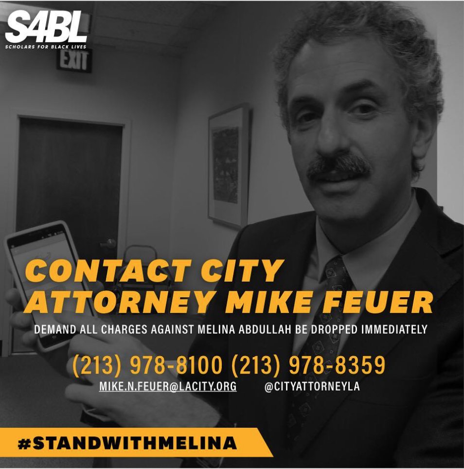 WeAreMarchOn's tweet photo. ACTION ALERT // Sign the petition // Call // Email to ask @CityAttorneyLA Mike Feuer to drop the charges against @DocMellyMel 

Stand up against the blatant silencing of black protest >> SIGN + SHARE THIS PETITION >> https://t.co/Yi4oSB9pUh https://t.co/DhOiKYwR5R