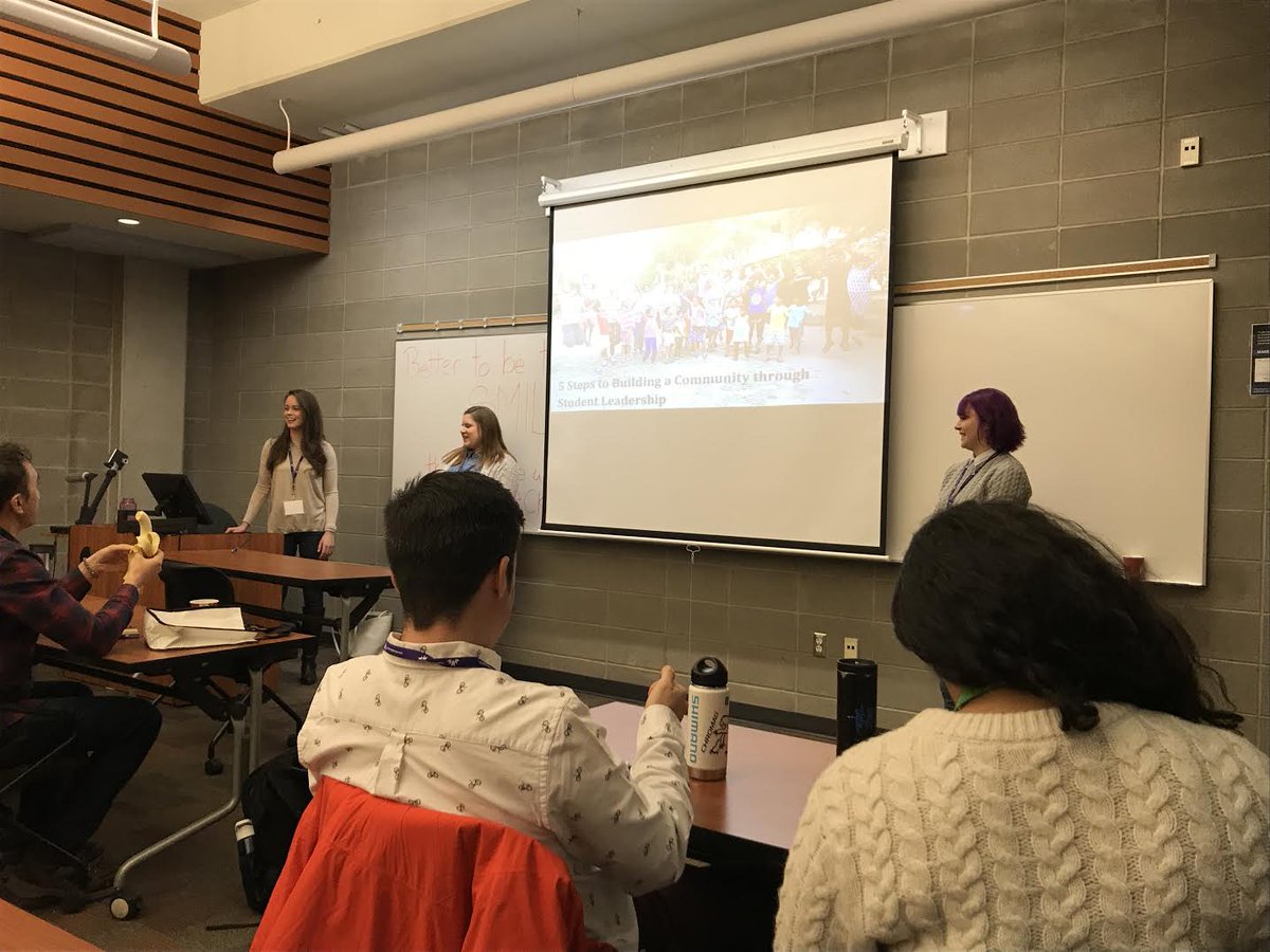 What strategies can help foster leadership and community in big, messy passion projects? AMAZING Students from #MRU Education and <a href="/CSSW/">Garret Linett</a> <a href="/MRU4CSSW/">Child Studies and Social Work</a> introduce 5 steps to building community to engaged participants at MRU's Student Leadership conference. Inspiring and motivating!
