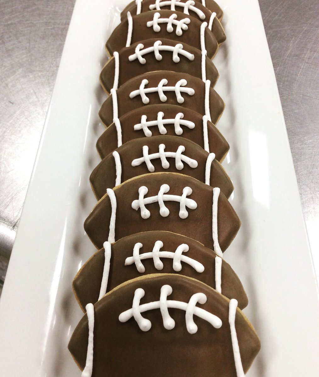 LezzaBakery's tweet photo. Get #SuperBowlSunday ready with these delicious football cookies sure to win over the crowd! Stop by Lezza Bakery to get some before they are all gone! https://t.co/PuntRqCW9J