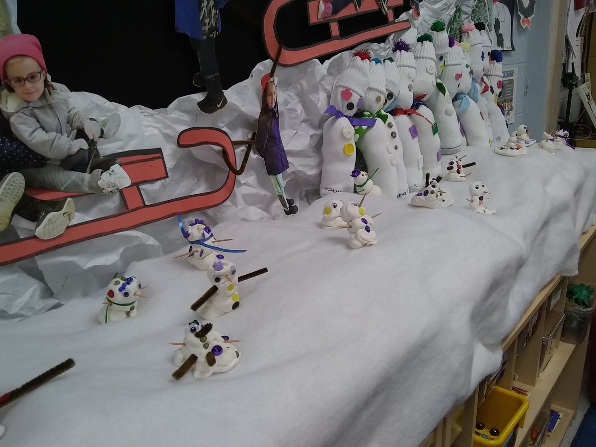 jbes_k's tweet photo. @creatEDCrayola Model Magic helped us make snowpeople in PreK. Practicing 3D shapes, creativity and weather knowledge. Snow much fun! #GrowMaury @JBESBears @MauryCoSchools https://t.co/ljq6HVJ4ox