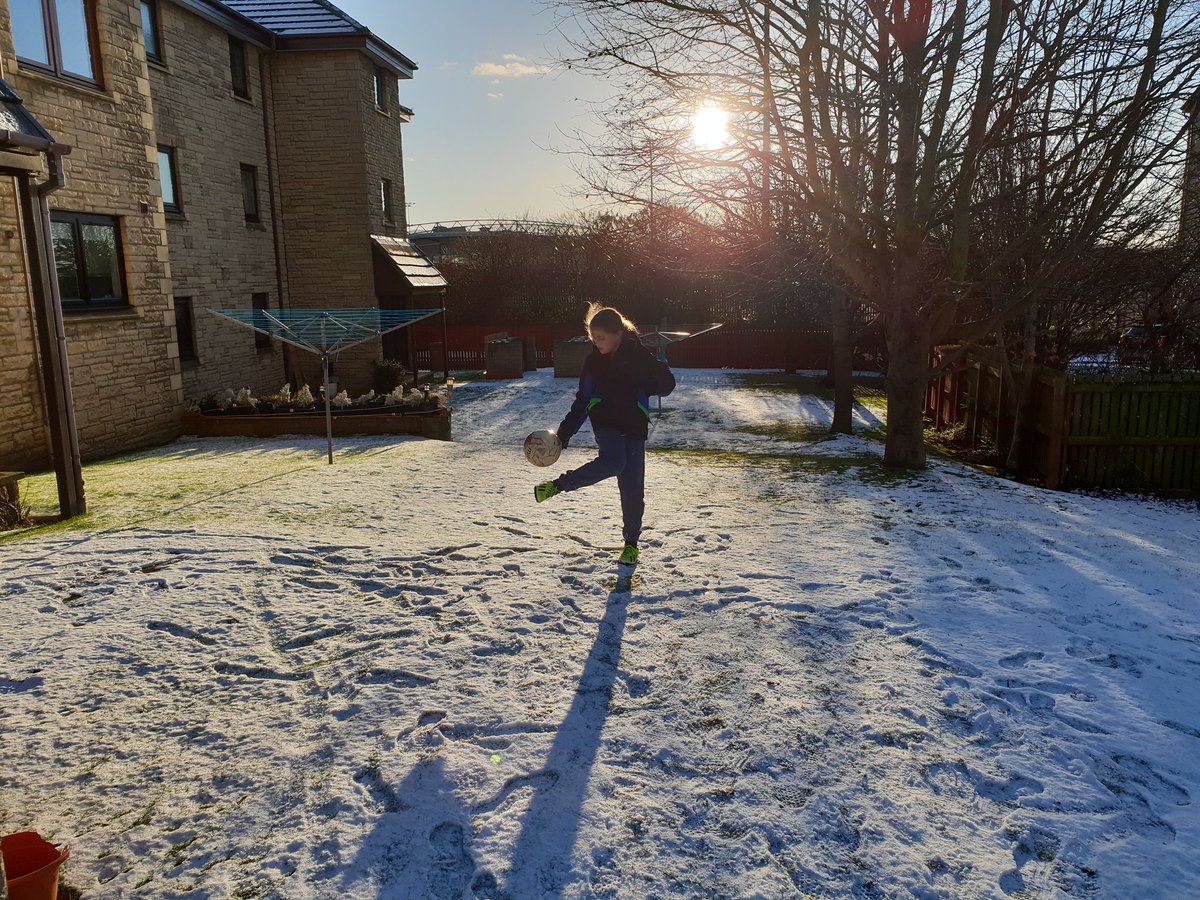 Michael_Angel73's tweet photo. It may have been snowing, and the pitches unplayable for training but it doesn't stop this little lady Dedication... @btfc07 #aspire #btfc #bloominfreezing https://t.co/bDu7duGdrA
