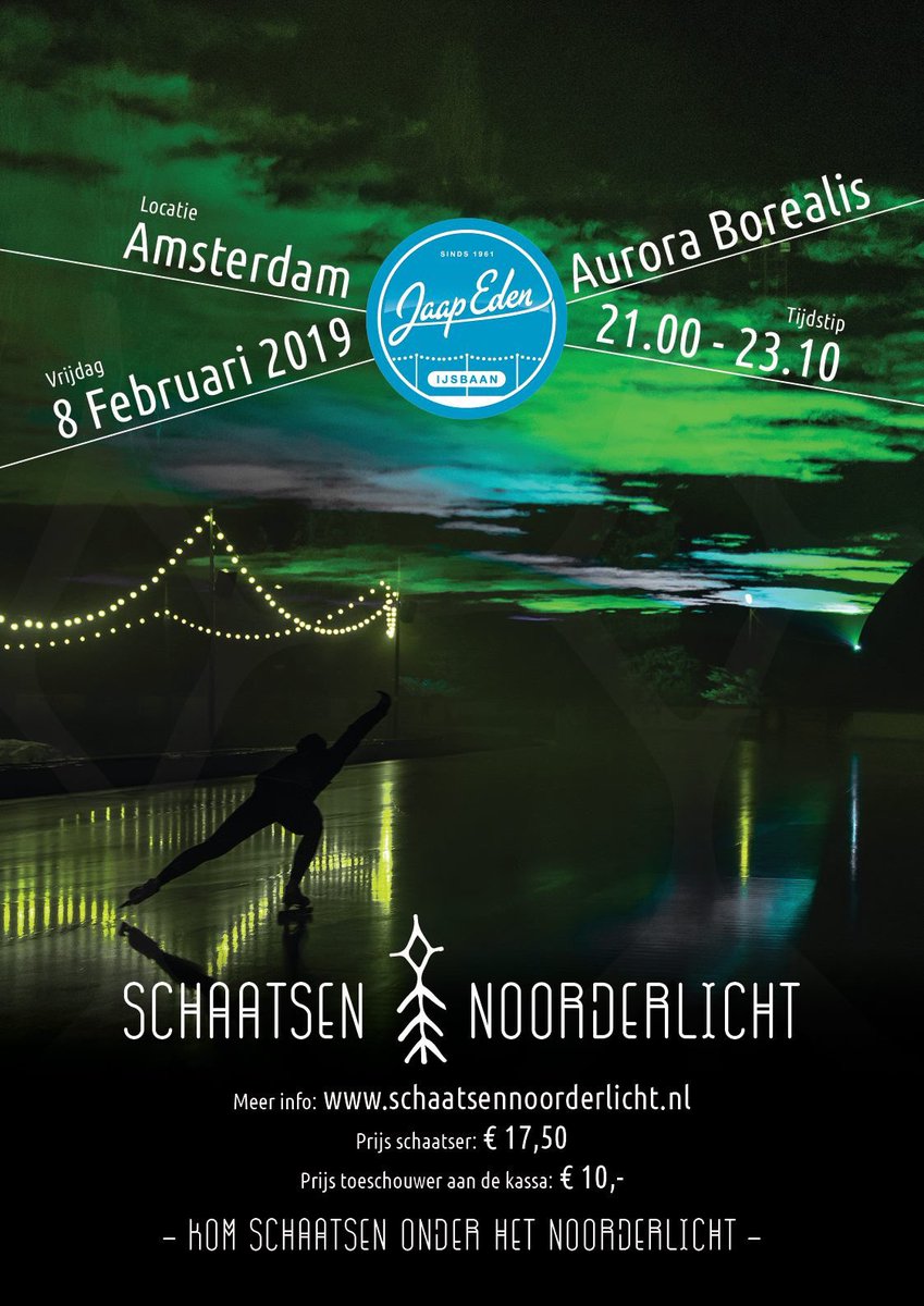 Schaatsen onder het Noorderlicht! Vrijdag 8 Februari is het zover!!