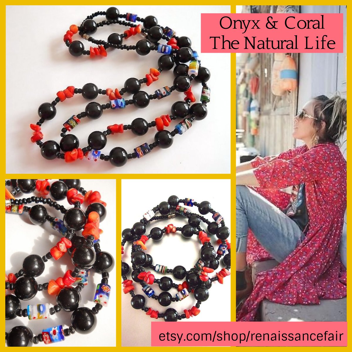 renaissancefai's tweet photo. https://t.co/gG2wSjDRQk
#necklaces #vintage #coral #onyx #black #beads #lampwork #2strands #2necklaces #gemstone #artisan #handmade #lotof2 #boho https://t.co/e8OMNt1Yu1