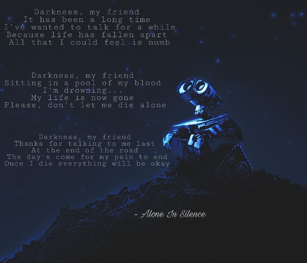 patdevilp's tweet photo. #Poem #Poetry #Poet #Sad #SadPoem 
#Writer #SadWriting #DepressedWriter 
#SadPoetry #AboutMe #DarkArt #Darkness 
#Deep #Depression #DepressingPoem #TGD 
#MyMind #GreatDepression #Thoughts 
#Human #Hurt #Agony #Pain #Crying 
#Loneliness #SadWriter #Real  
#AloneInSilence #Suicide https://t.co/xJuB6DnPzV