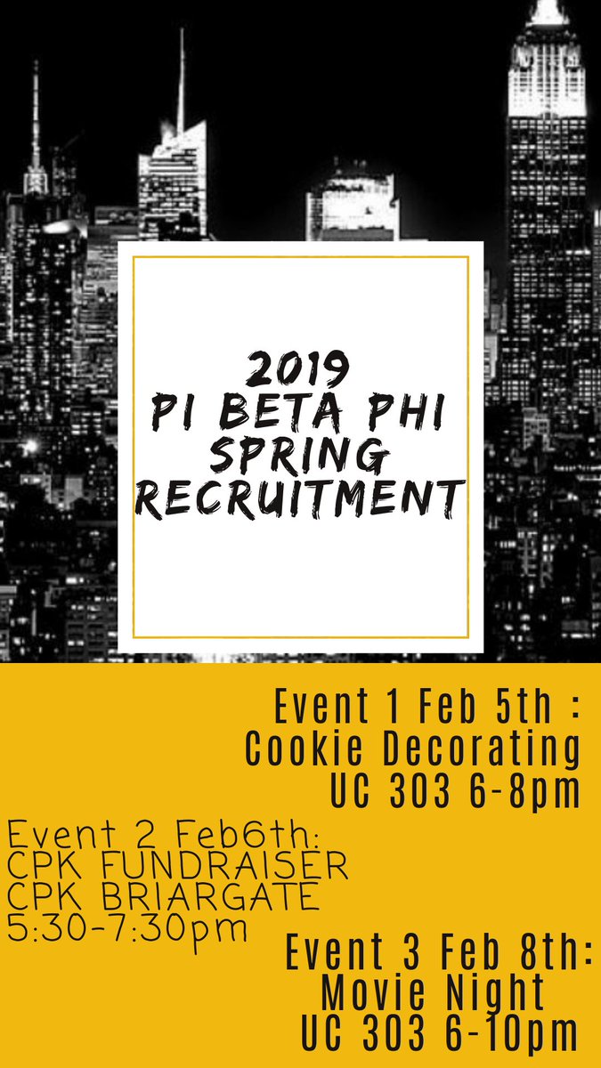 be sure to check out all 3 of the recruitment events we have planned this week😛