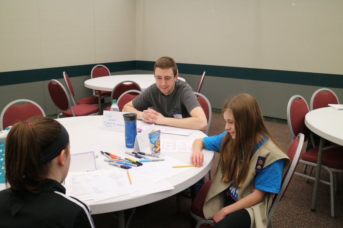 SigmaNuEtaMu's tweet photo. Today our brothers volunteered at @KetteringU’s Girl Scouts Business Day! They helped Girl Scouts from the Flint area earn various badges based around the principals of Business. #SigmaNu #KetteringBuilt https://t.co/sNbtH48S0i
