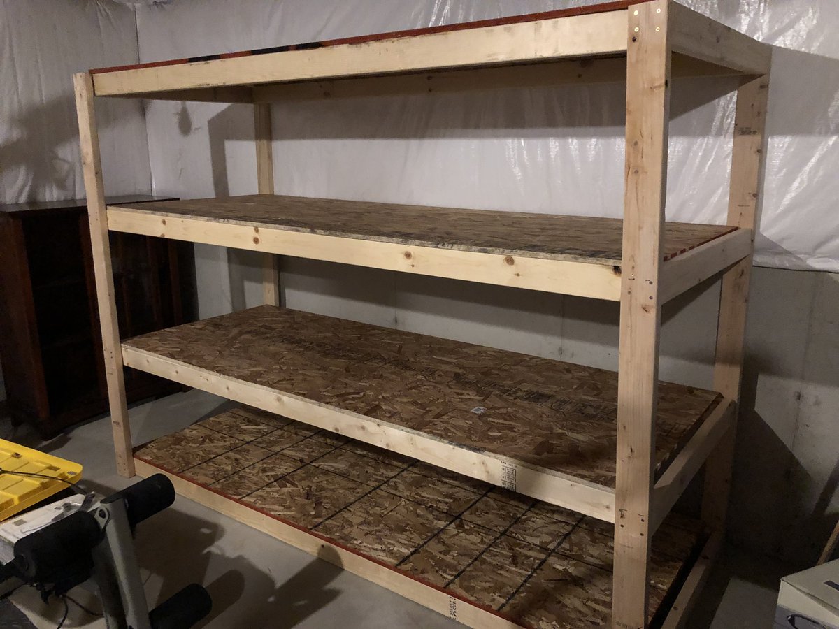 GunthorTM's tweet photo. With help from @Jake_Thielbar we built some shelves for our basement #homeownerfun https://t.co/ZDZMFRp4Hs