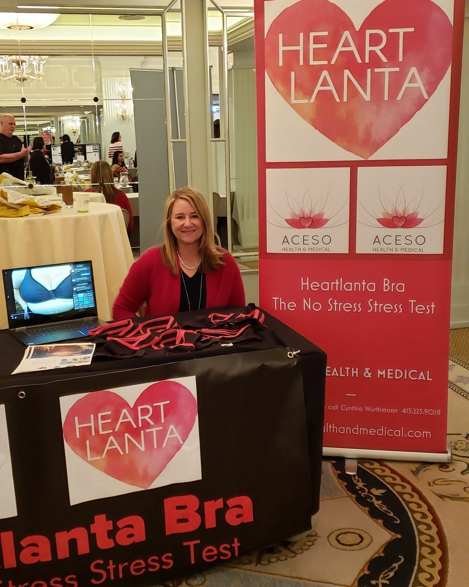 #HeartlantaBra the 'no stress, stress test'. Changing the narrative around women, heart disease & making them comfortable in the process! @thejenniferbeals @hahsahinsta #GoRedLA #AHAAmbassador