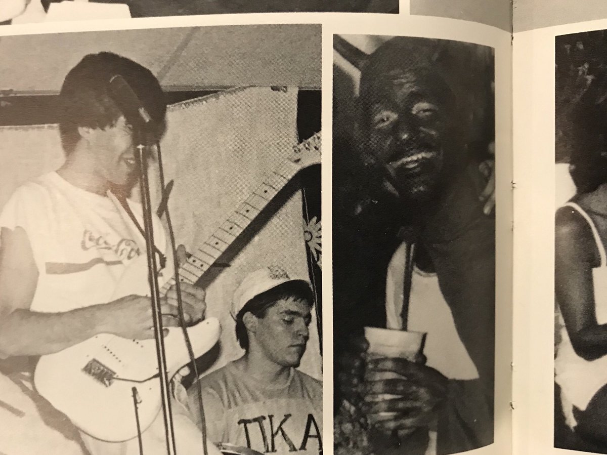 adealbaWFAA's tweet photo. We’re taking a closer look at the EVMS yearbook from 1984 and there are multiple pictures showing people in blackface. #13NewsNow https://t.co/C0jTuAady9
