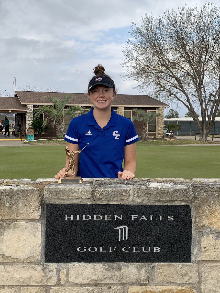 CoveJrGolf's tweet photo. Elle Fox wins the individual championship at the Lady Mustang Classic in Marble Falls. Elle posted a 73-71 in the two day tournament. Madelyn Miller shot 85-81, and Jordan Dillon 115-111. Good job ladies!  @GodawgnationC @copperascoveisd @ccleaderpress @KDHsports https://t.co/otyIapIqjj