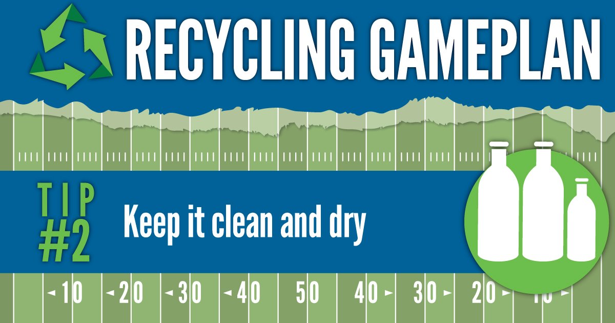 FLDEPNews's tweet photo. Avoid a recycling penalty flag this weekend! Make sure plastic bottles and aluminum cans are clean and dry before they enter the recycling bin. Learn more at https://t.co/zTJxjZFiTJ. #Rush2Recycle #FLRecycles https://t.co/C3zlfSI9dI