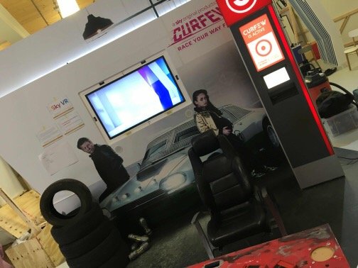 ScavengerJoe's tweet photo. After a week of freezing temperatures let's heat it up with our #Toyota Supra seat which is racing for freedom at exhibition supporting Sky TV Curfew #skytv #stunningsetting #scavengerdesignbrighton #upcycledhour #upcycled #smashingit https://t.co/XHeWG3LdXo