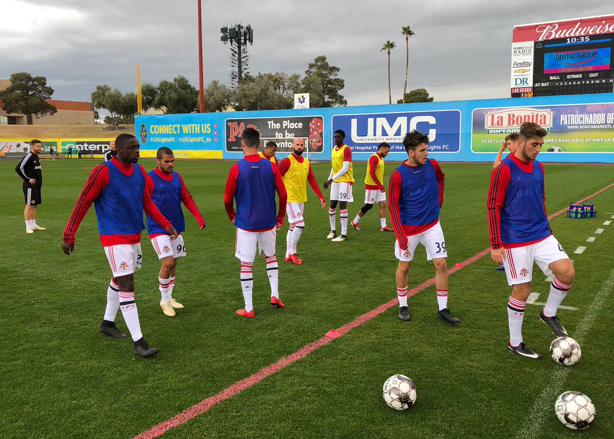 TorontoFC's tweet photo. Starting lineup vs. @lvlightsfc

Alex Bono
Auro Jr.
Chris Mavinga
Laurent Ciman (C)
Luca Petrasso
Liam Fraser
Noble Okello
Jay Chapman
Nick DeLeon
Ryan Telfer
Jordan Perruzza

#TFCLive | #LVvTOR | #Preseason2019 https://t.co/16avirP4yZ