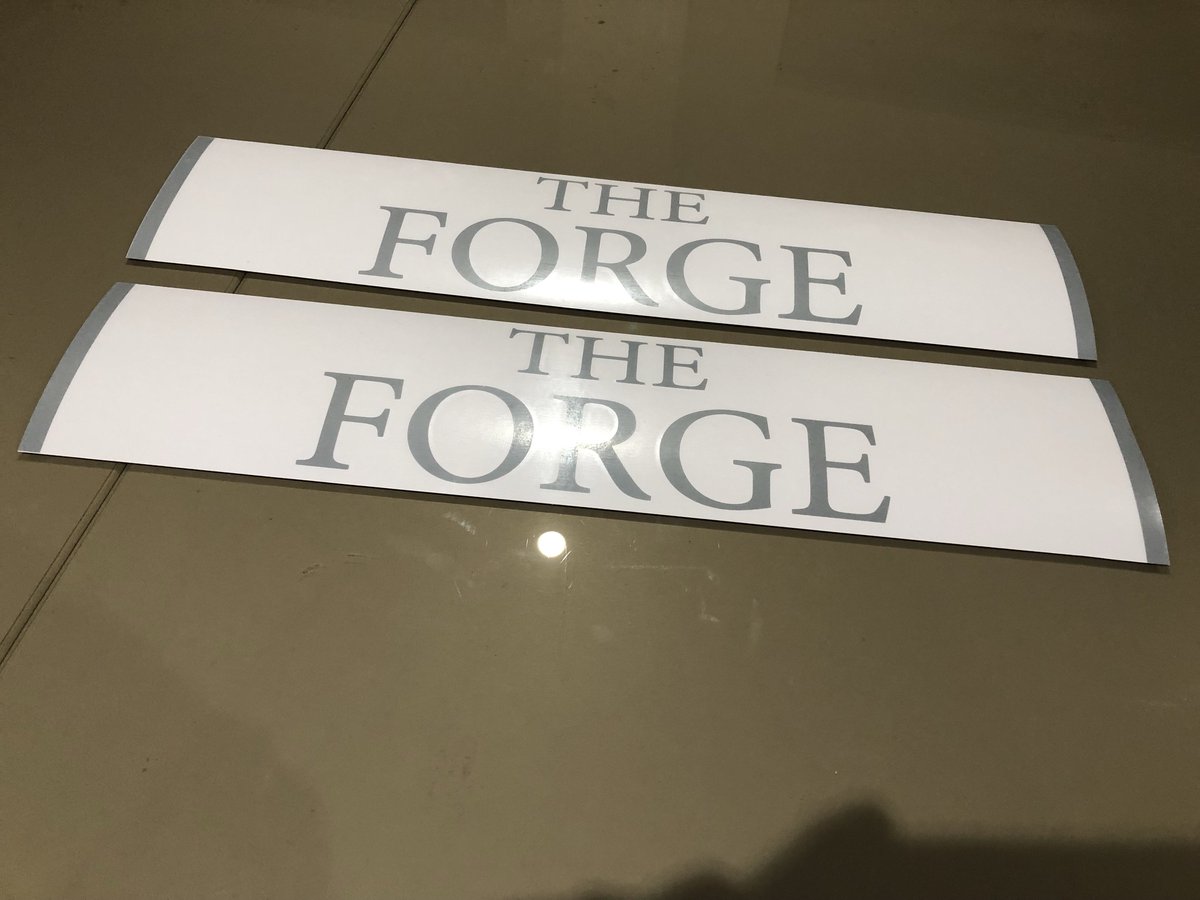 WallChimp's tweet photo. Cut vinyl being used to make up some branded number plates for a local classic car dealer #wallchimp #wallsticker #dealerplates #showplates #metalsigns #numberplates https://t.co/mIm1mP8N7c