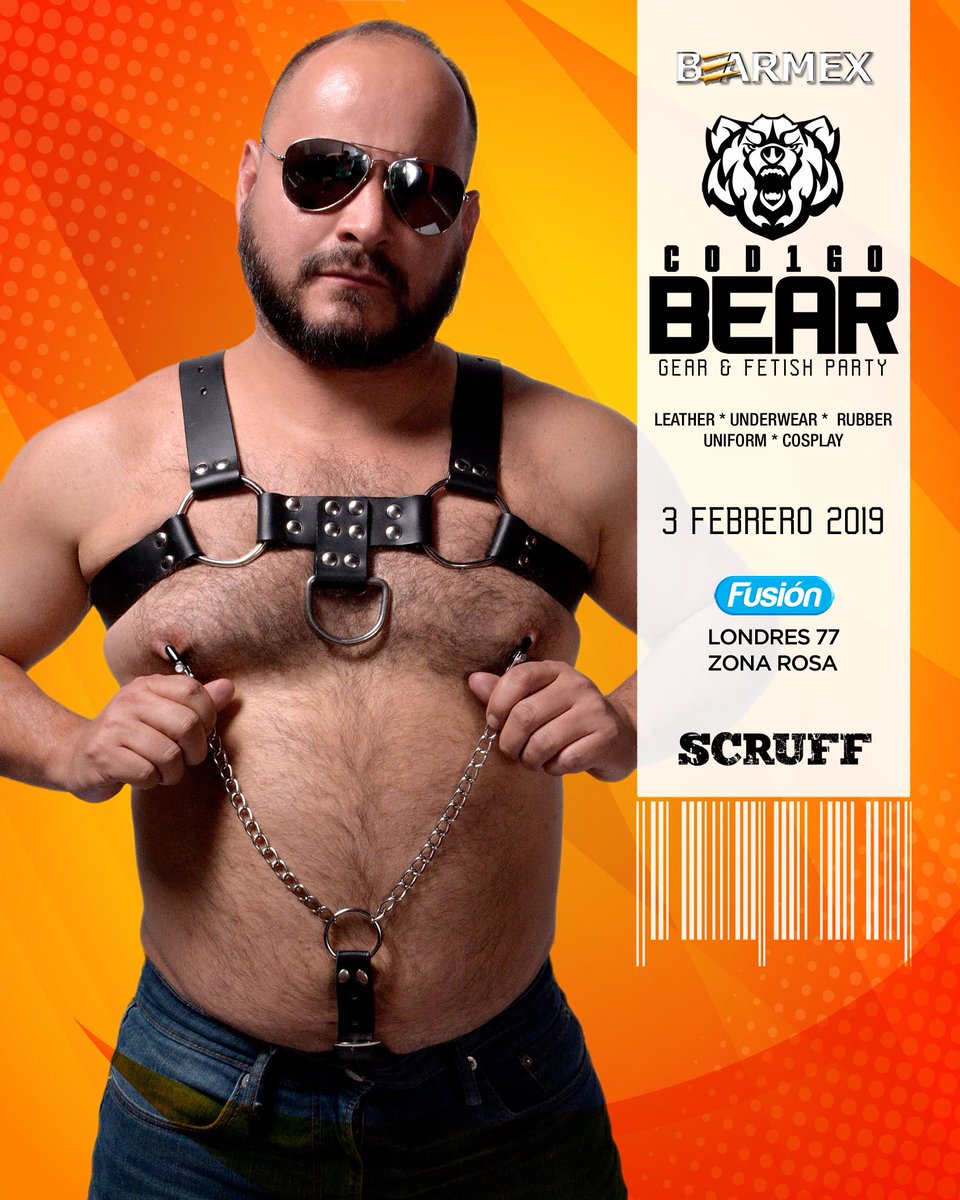 Bearmex's tweet photo. ¿Ya tienes su outfit para mañana?
🚨ÚLTIMO DÍA DE PREVENTA🚨 ☢️ COD1GO BEAR 2019☢️
PREVENTA BOLETIA $190.Taquilla $350
https://t.co/KzLWXARVe2
Domingo 3 de febrero (lunes 4 feriado)
Fusión - Londres 77 Zona rosa.10 pm
Evento solo para hombres
Modelo. Ayax https://t.co/5R2iecJGWv