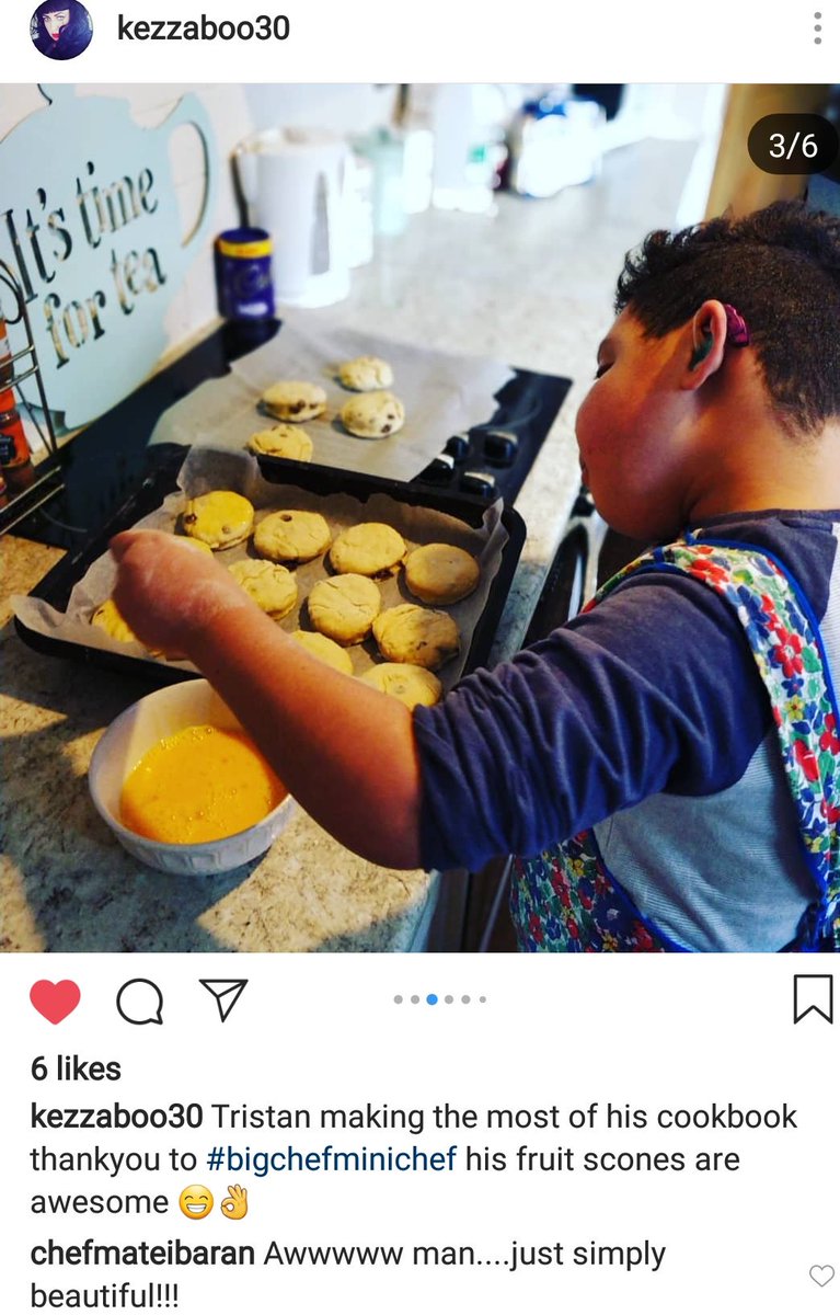 chefmateibaran's tweet photo. Just simply amazing and beautiful to see little Tristan making scones from Big chef mini chef cook book.God bless him. Thank you angel for beeing part of my project.@cftrust @hopewoodacademy #cysticfibrosis #cookingforkidswithkids #happycooking #bigchefminichef https://t.co/kPUj7aKlD6