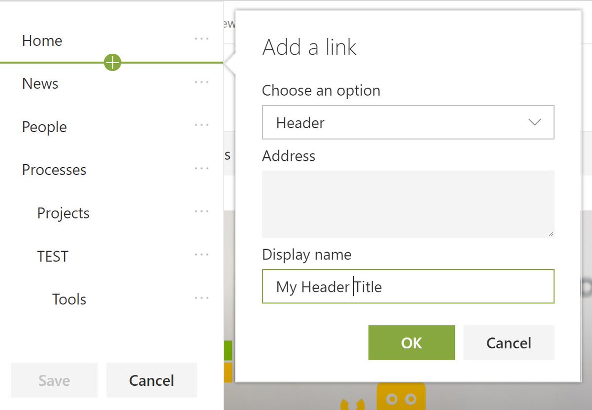 marcelhaasIO's tweet image. Oh! Now, we can add &quot;real&quot; header items in the #SharePoint  navigation. Especially useful in the #MegaMenu. #ModernSharePoint #love