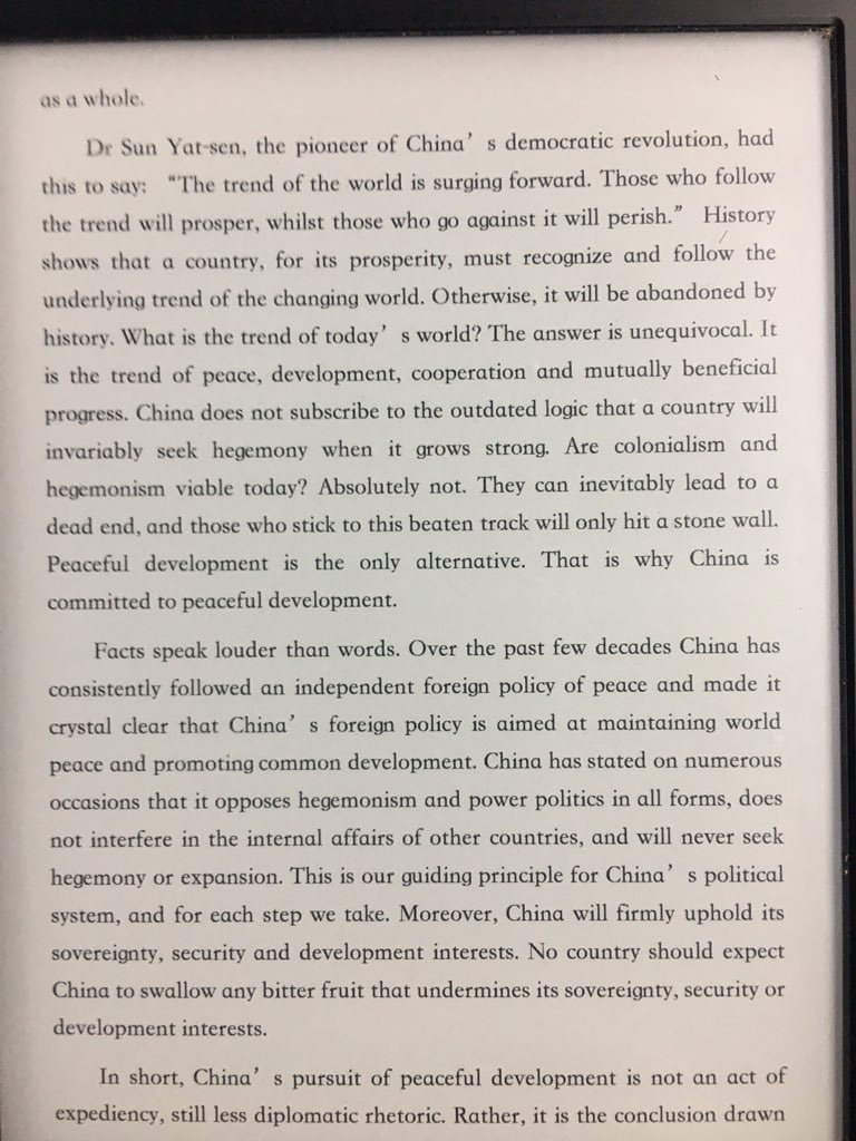 Xi understands that colonialism is a bad idea in current times - contradicts the various western propagandists who claim China is building a colonial empire