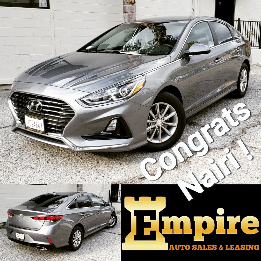 Empire_AutoSale's tweet photo. Congratulations Nairi on your  2019 Hyundai Sonata !!!
Drive safe and welcome to the Empire Auto Family.
#empireauto #new #car #lease #purchase #finance #newcarlease #newcarfinance #refinance #leasingcompany #glenoaksblvd #autobroker #autobrokers #autobrokersales #brokerdeals https://t.co/FaeCrGTji0