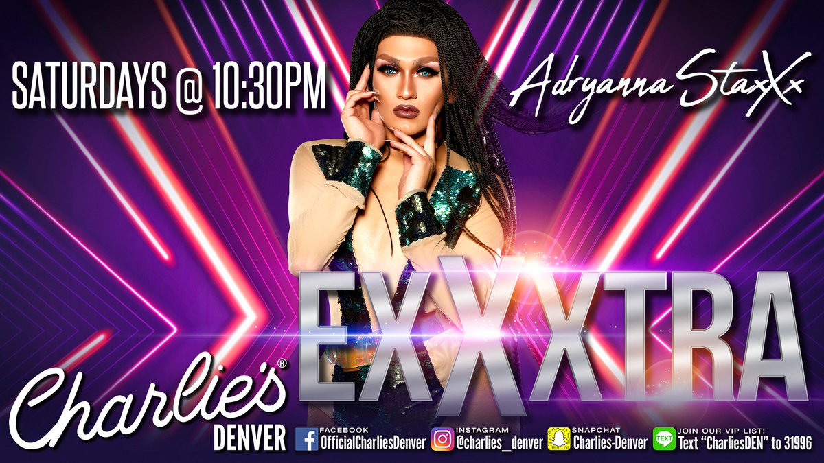 Charlies_Denver's tweet photo. Saturday's are for getting EXXXTRA at Charlie's, so get on down here tonight!! #itsALWAYSaPARTY https://t.co/j2MPEorTPj