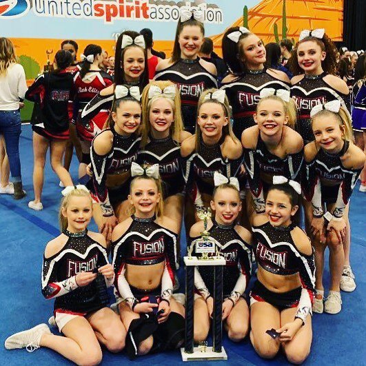 utahfusion's tweet photo. FUSION BOMBSHELLS with another incredible routine and first place today!!!! CONGRATS!!! #fusionontherise #theredandtheblack #fusionswag #fusionbombshells https://t.co/xVpEQeotan https://t.co/i0m1QPmjKs