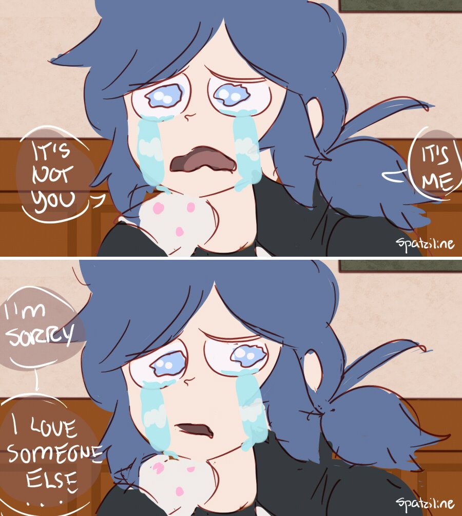 Breaking up with your crush must be hard... ( #marichat lol) #MiraculousLadybug 