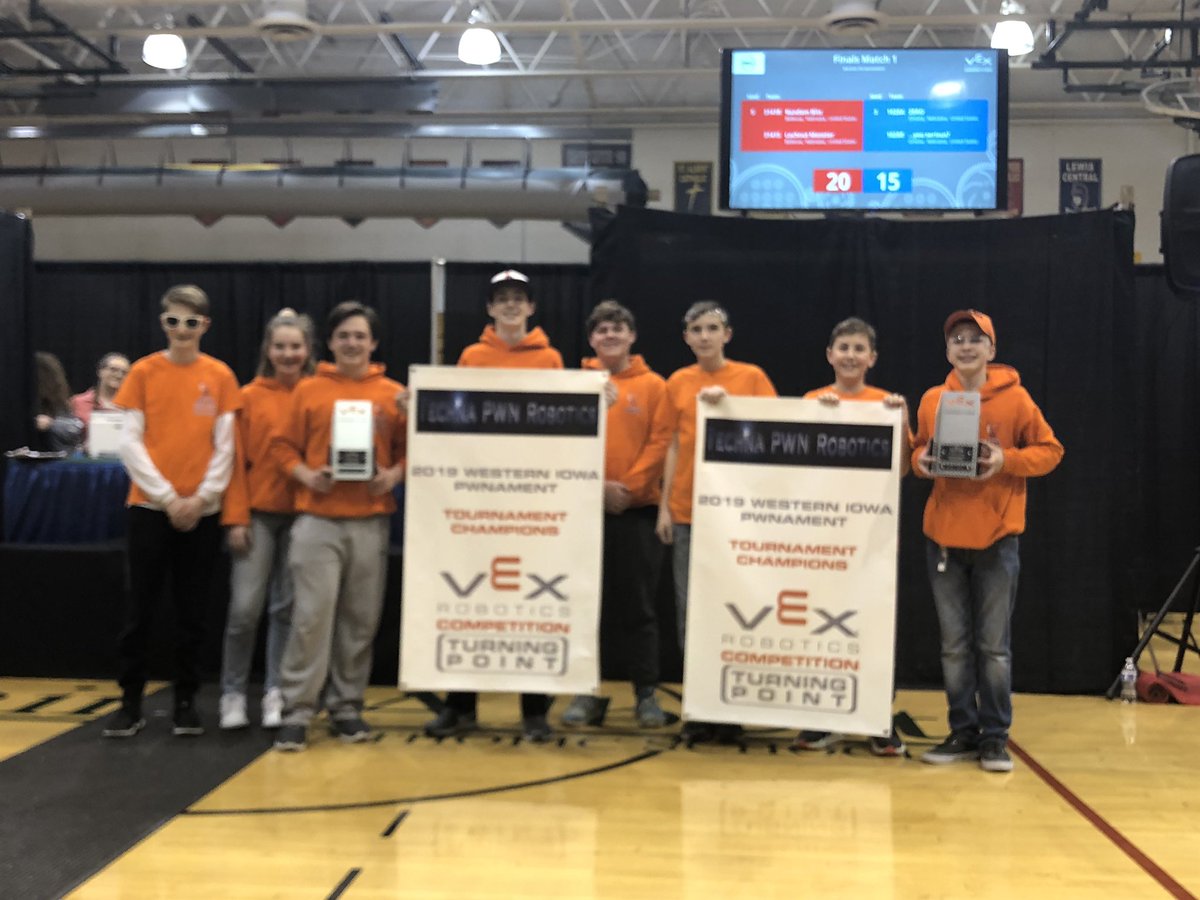 3141R and 3141S are Western Iowa Pwnament tournament champions!    Way to go Cougars