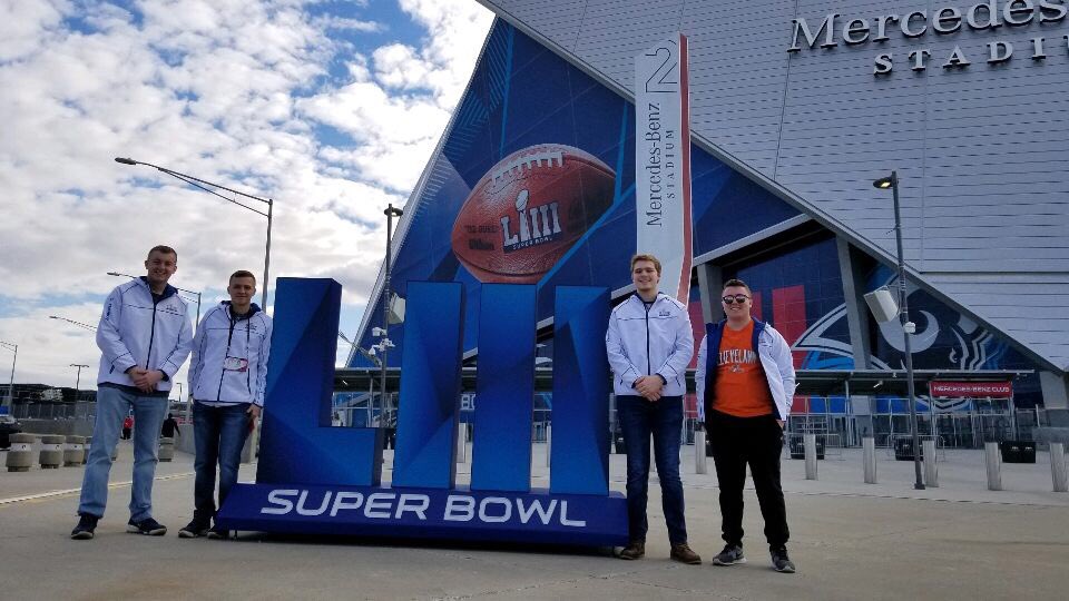 BGSUSMA's tweet photo. Enjoyed our day off in Atlanta taking in all that the Super Bowl has to offer! #SuperBowlLIII #SMAzing https://t.co/eytM2SkLBJ