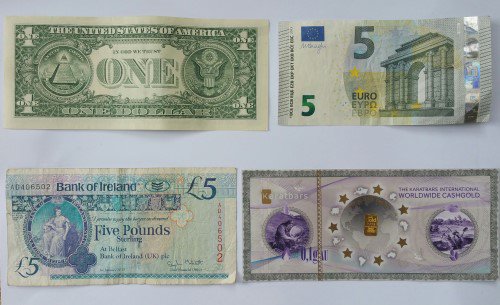 Elamomoya's tweet photo. El primer billete de  un gramo de oro 24 kilate 999,99 milesimas de pureza karatbars world con un valor agregado de 50 dollars  y 45 euros la onsa segun la demanda de refuigiarse en el valor oro como metodo de pago contra la inflacion inestable de los bancos 👍🗼🏛 https://t.co/XVKMcbR9bJ
