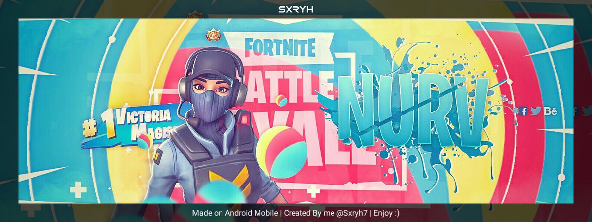 Hi guys
New Work
Style Fortinite Header 🍃

For: @NurvFx012 
By: Me

📱MADE ON MOBILE📱

❤LIKE AND 🔃FAV? PLS 

Enjoy :)