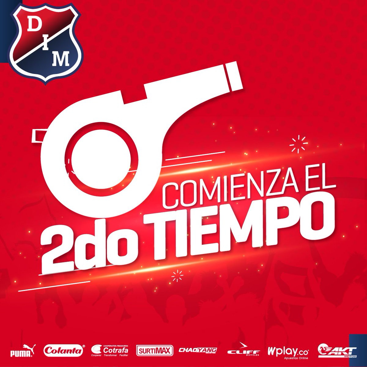 DIM_Oficial's tweet photo. Arrancó la etapa complementaria en Barranquilla | #JuniorvsDIM 3-2. 🔴🔵 https://t.co/yIdhLFHXbO