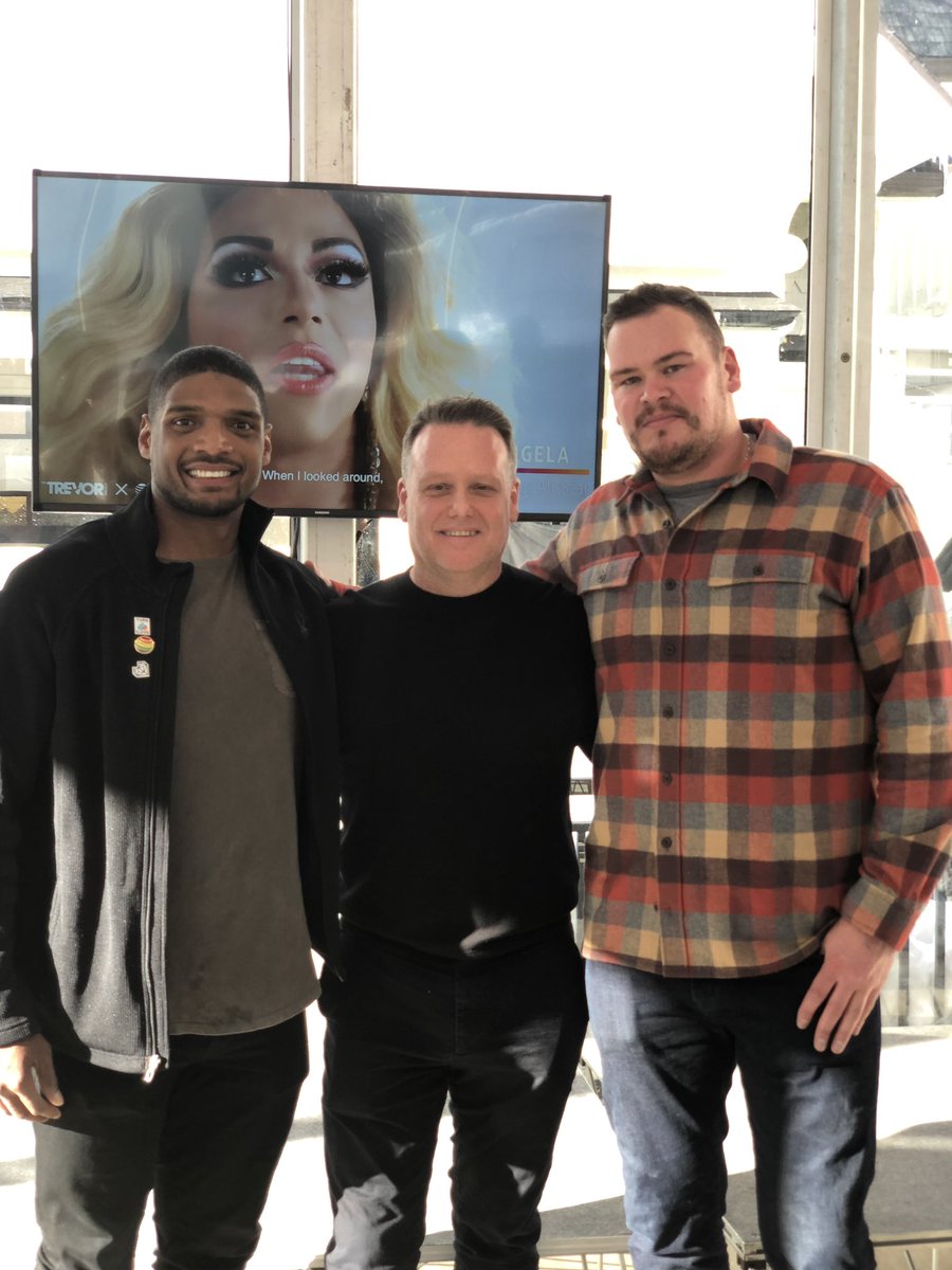 DavidLMcFarland's tweet image. Love these guys! #RyanOcallaghan #MichaelSam #NFL @sundancefest