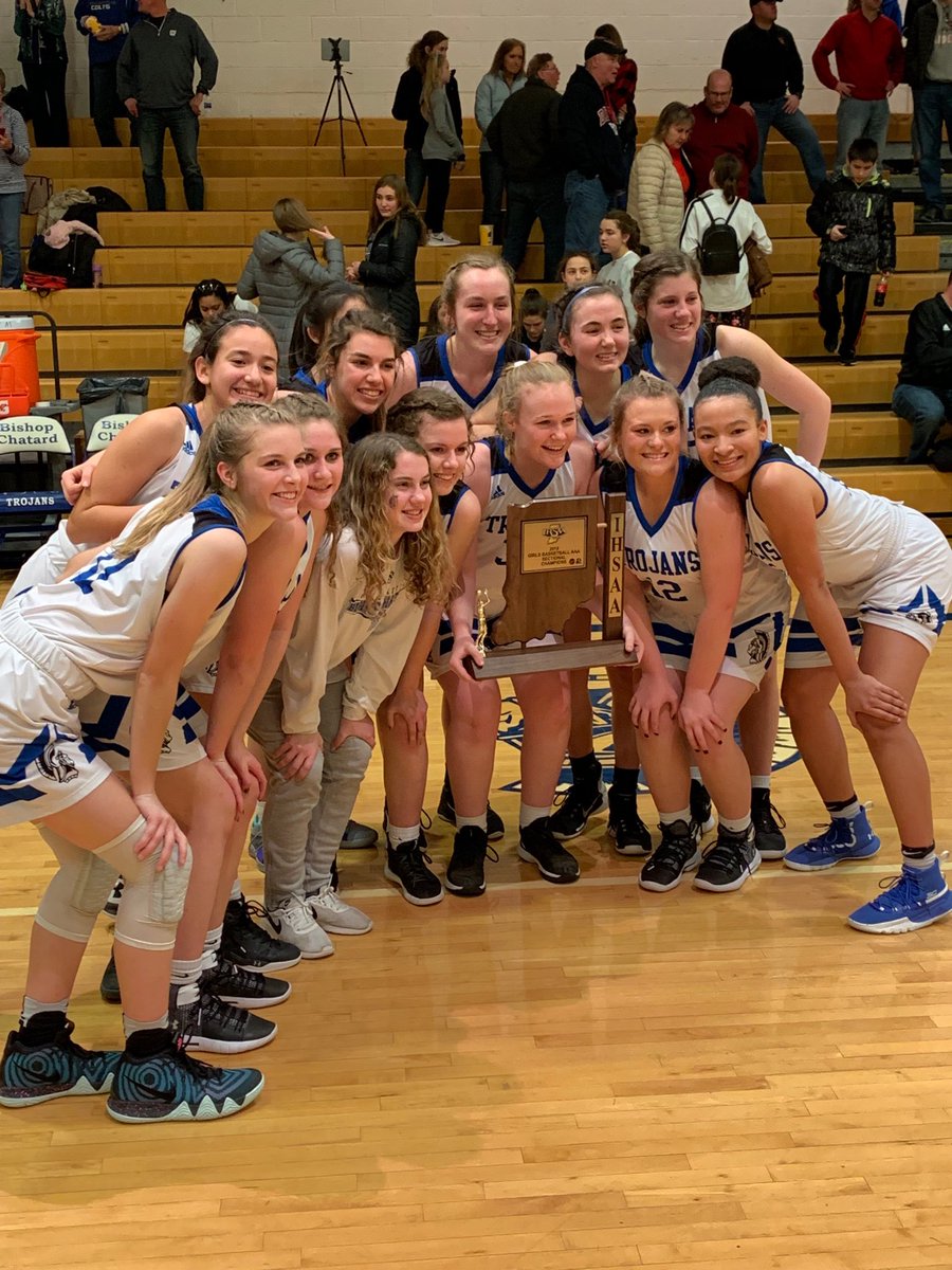 BCHSAthletics's tweet photo. Congrats to our Lady Trojans for winning tonight’s Girls BB Sectional while holding off a determined Cardinal Ritter squad! https://t.co/yyL7xLys6Q