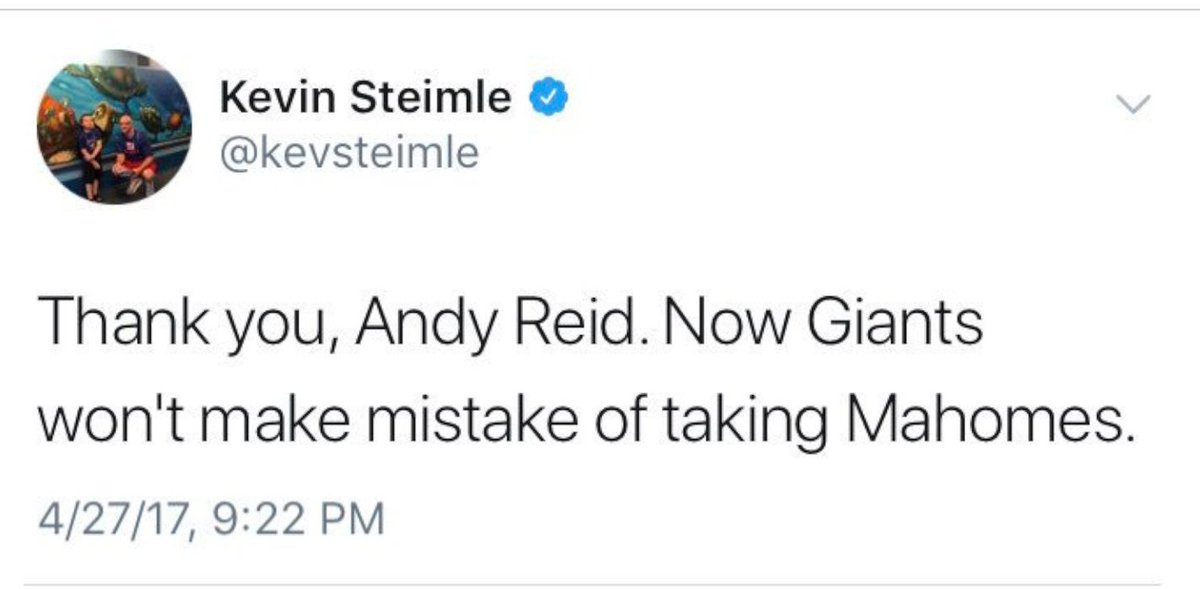 Now that Mahomes has won  #MVP, I'm going to start sharing some of my favorite Mahomes Slander that I've been saving up since he was drafted on 4/27/17.We'll start the thread with this one: