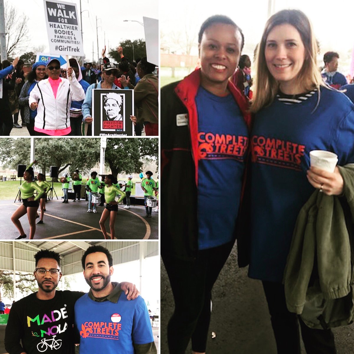 Laura Bryan, Director of the Mayor’s Office of Transportation, pushed for better street infrastructure at @GirlTrek Complete Streets rally this morning in New Orleans East. All New Orleanians deserve a better quality of life. #CityOfYes #MovingNOLA #CompleteStreets @NOLAtreks