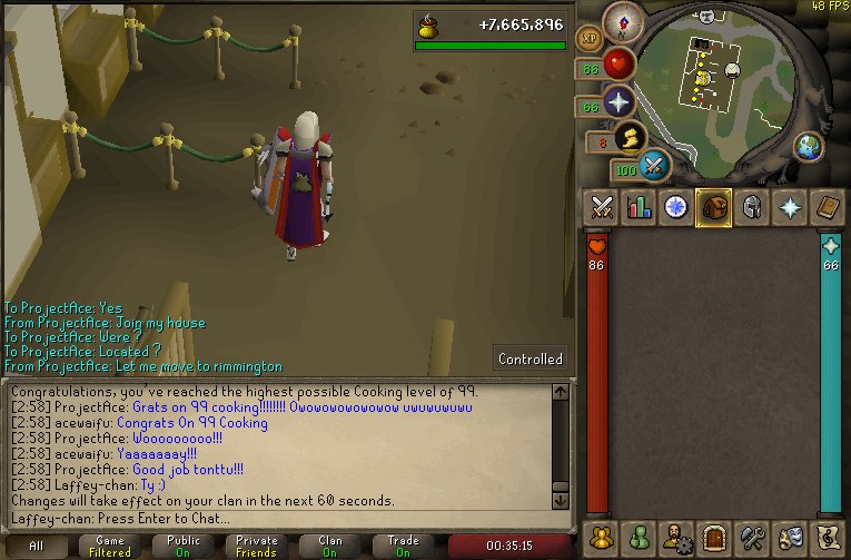 Laffey_Chan's tweet photo. Let's goo 3 99 in osrs and it's was cooking. UwU https://t.co/huRBgmh09O