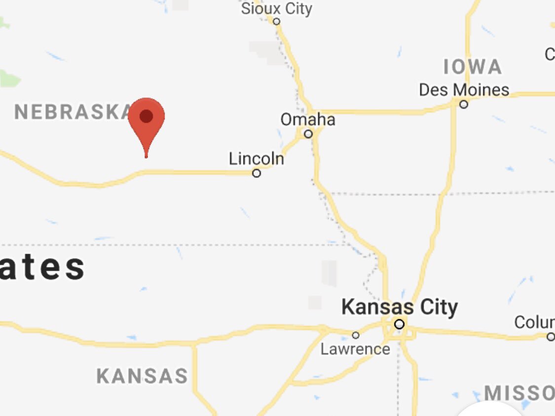 Grand Island is about 90 minutes west of our most recent intended destination, Lincoln. Our original bus that was in Omaha had started to make the trip to Lincoln to meet us. It’s now headed to Grand Island to scoop us and drive us to Omaha.