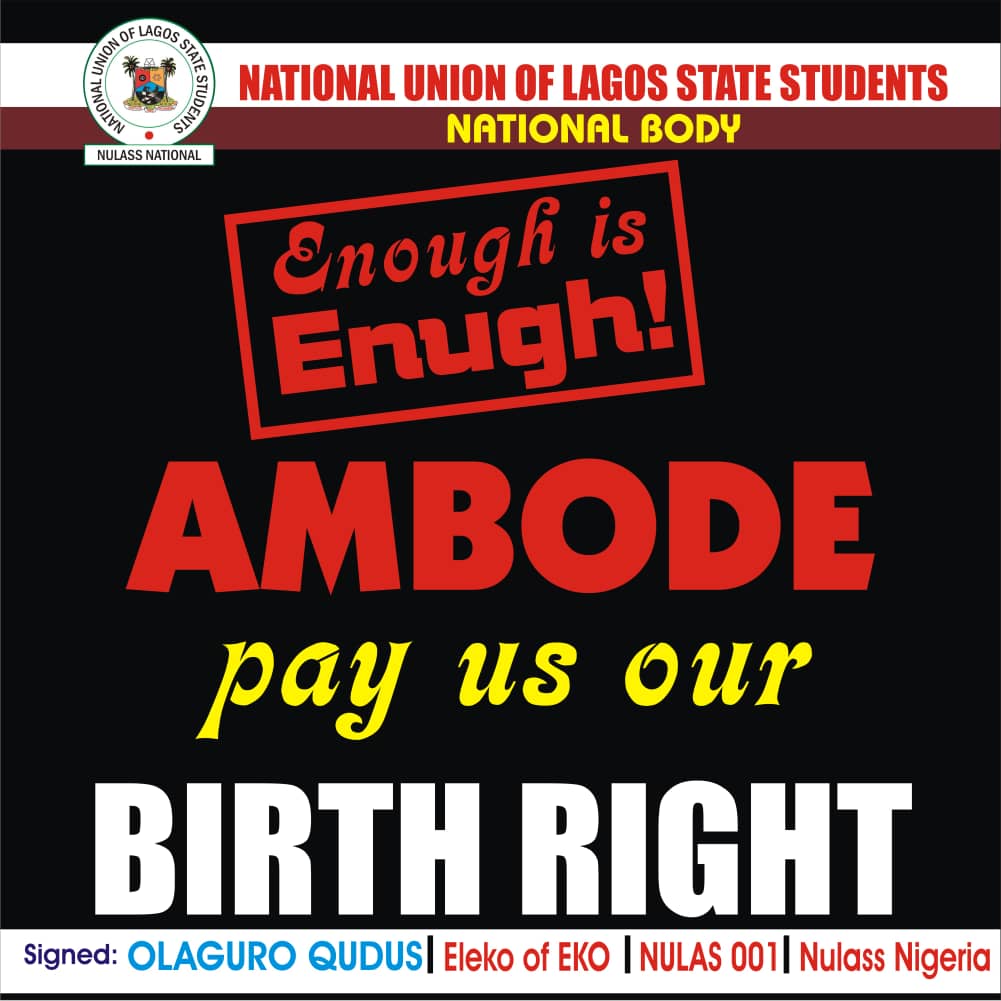 circuitdaypost's tweet photo. Say no to bursary scam. #IstandAgainstAmbode https://t.co/81LOYByr98