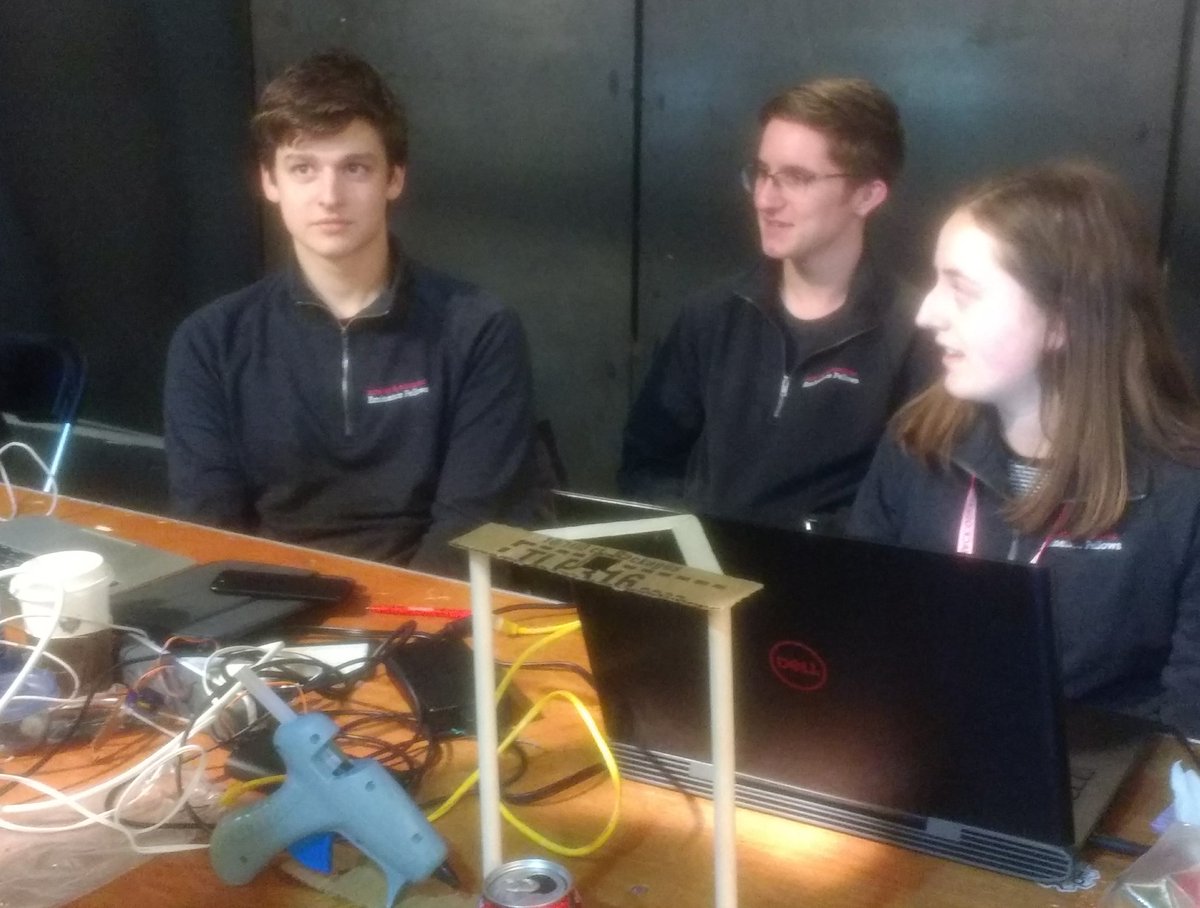 hackohio's tweet photo. Automated recycling with a business plan for encouraging use on campus? Yes please! #makeohio entrepreneurship with multidisciplinary @OSUHonorScholar team https://t.co/bBeJ2mzIWJ